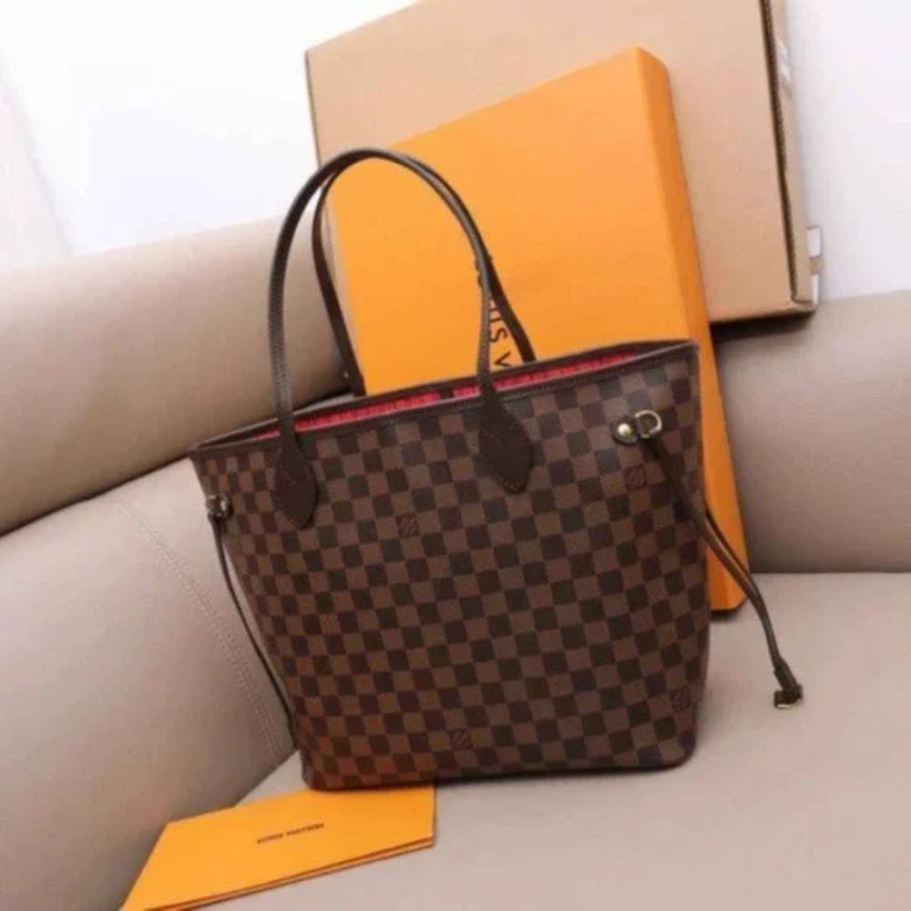 Louis Vuitton Neverfull MM Damier Ebene Tote Bag